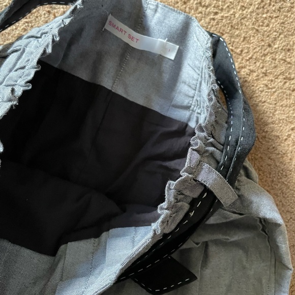 Vintage Smart Set Grey Pleated Skirt with Belt Attached - Picture 3 of 5